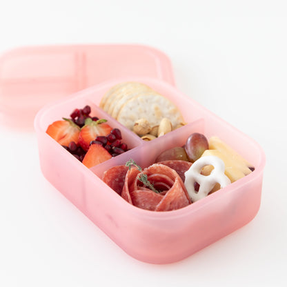 Silicone Bento Box 3 Section 2 Pack: Magenta Jelly | Bumkins