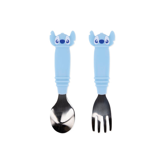 Disney Stitch Spoon and Fork Set with Food-Safe Silicone | Bumkins