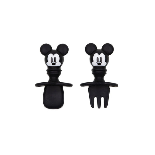 Mickey Mouse Chewtensils Silicone Baby Spoon and Fork Set Baby | Bumkins