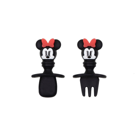 Minnie Mouse Chewtensils Silicone Baby Spoon and Fork Set Baby | Bumkins