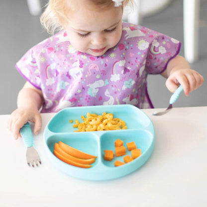 Toddler-Safe Kids Silverware Duo in Cute Baby Blue | Bumkins