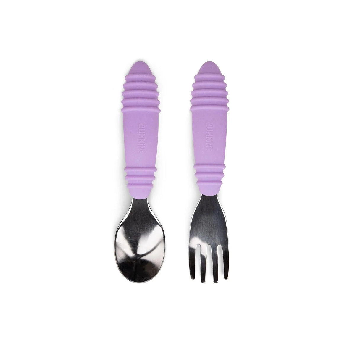 Toddler Fork and Spoon Set in Calming Lavender | Bumkins