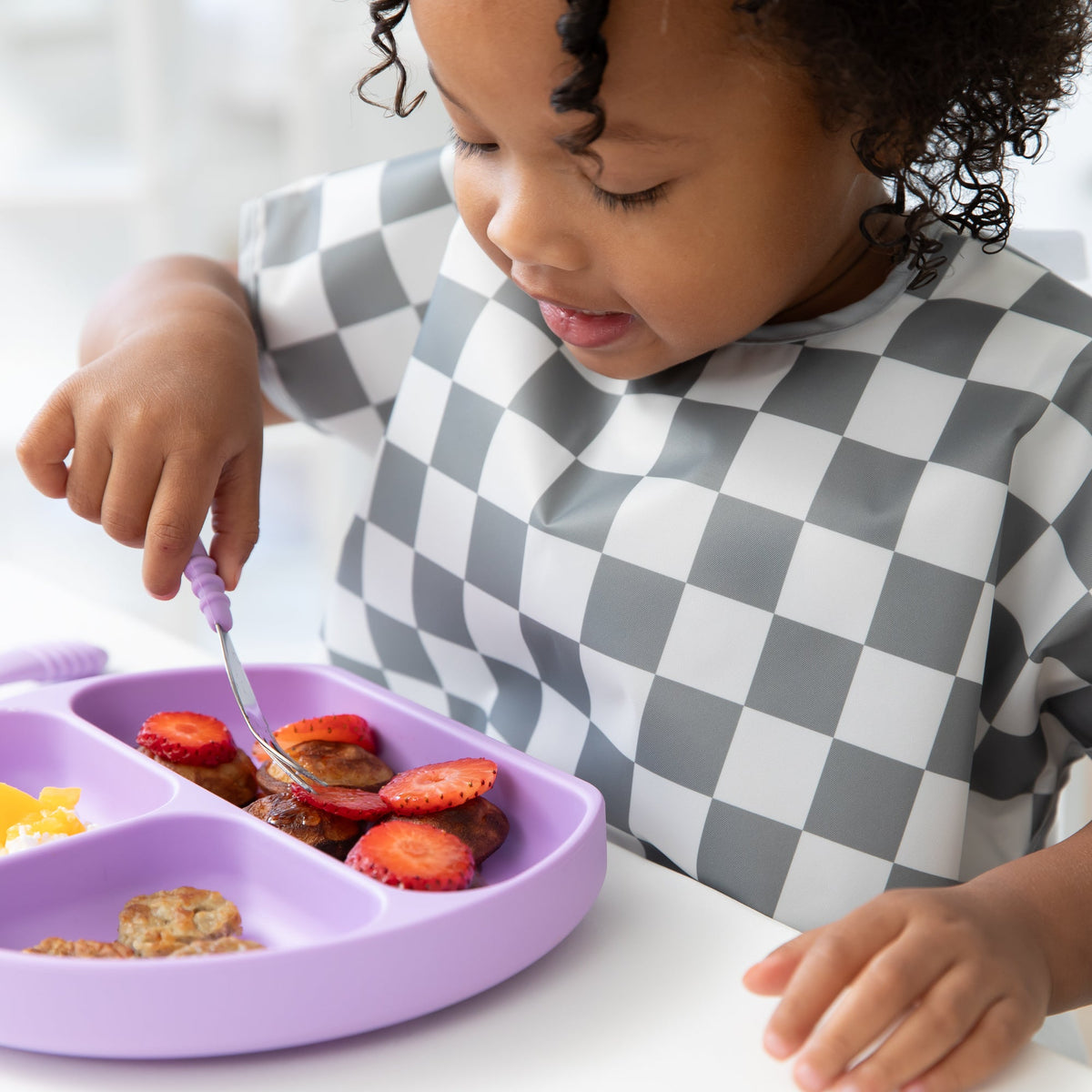 Toddler Fork and Spoon Set in Calming Lavender | Bumkins