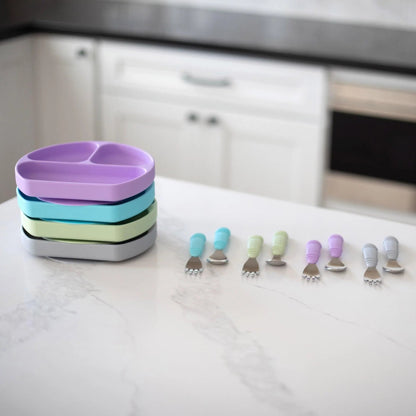 Toddler Fork and Spoon Set in Calming Lavender | Bumkins
