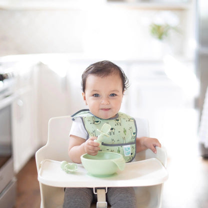 Chewtensils Silicone Baby Spoon and Fork Set – Sage Baby | Bumkins