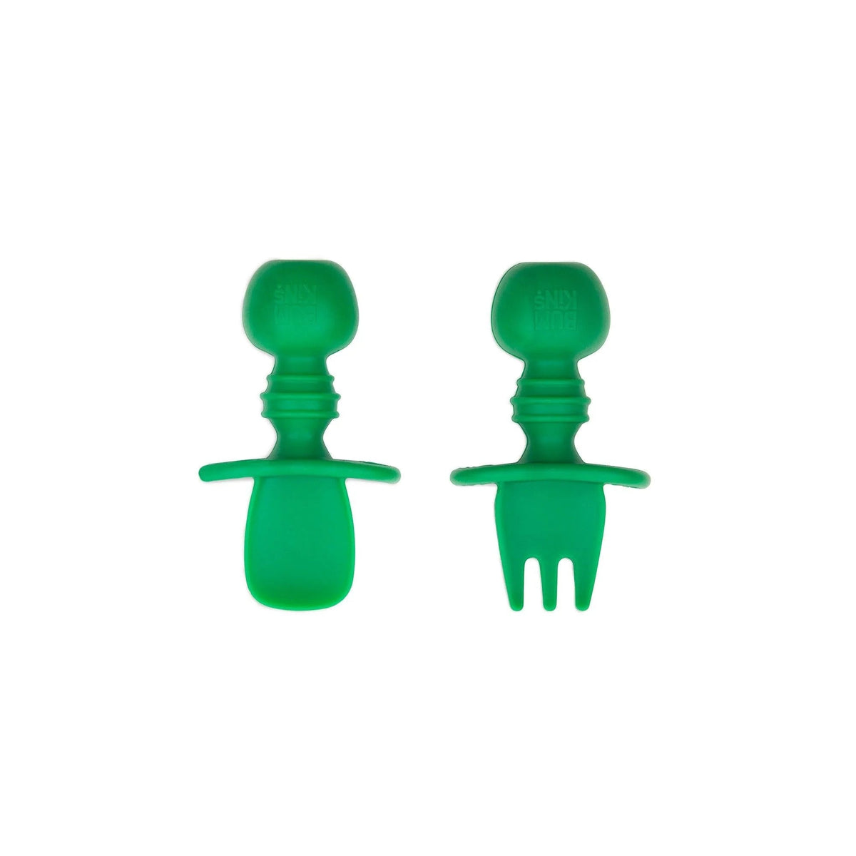Chewtensils Silicone Baby Spoon and Fork Set – Jade Baby | Bumkins