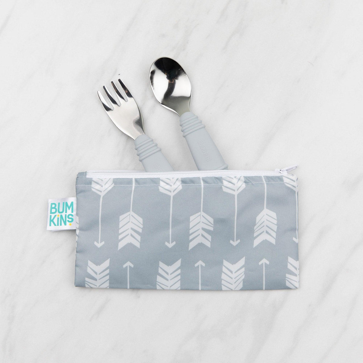 Silicone & Stainless Steel Baby Spoons + Forks | Bumkins