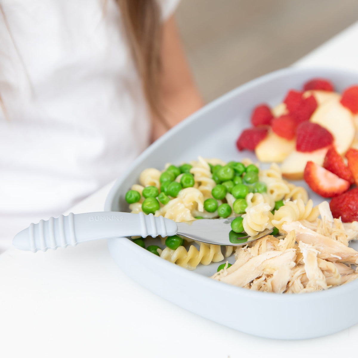 Silicone & Stainless Steel Baby Spoons + Forks | Bumkins