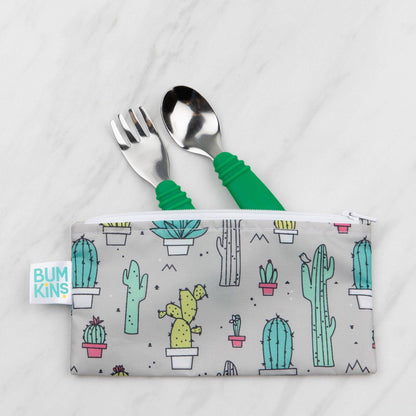Toddler Utensils Stainless Steel Duo in Precious Jade | Bumkins