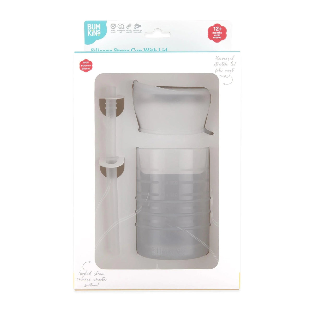 Silicone Cup with Straw + Leak-resistant Lid For Toddlers | Bumkins