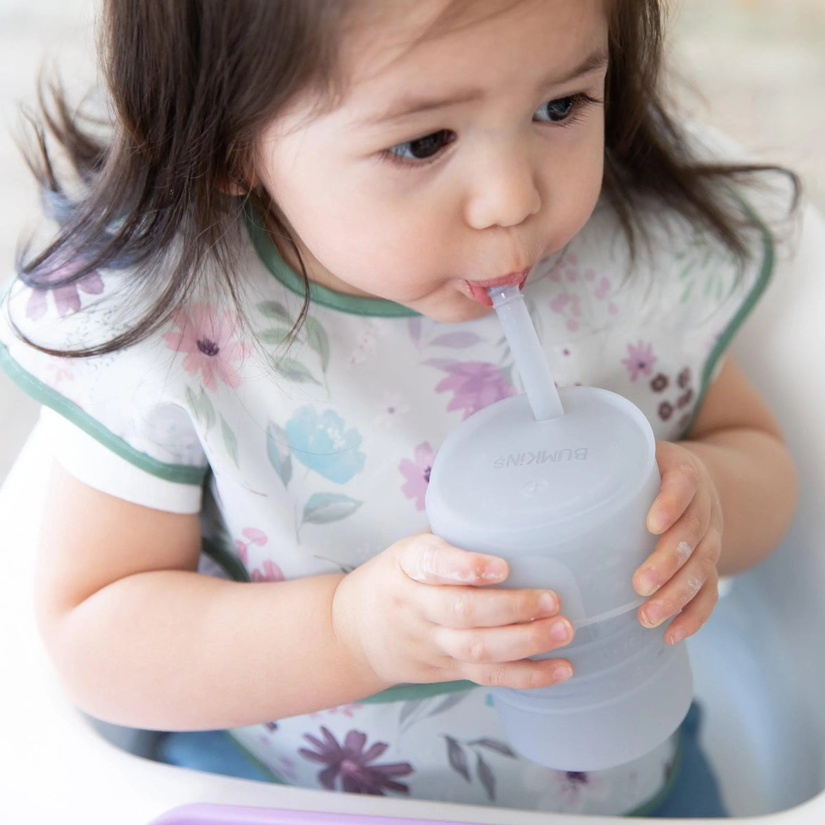 Silicone Cup with Straw + Leak-resistant Lid For Toddlers | Bumkins