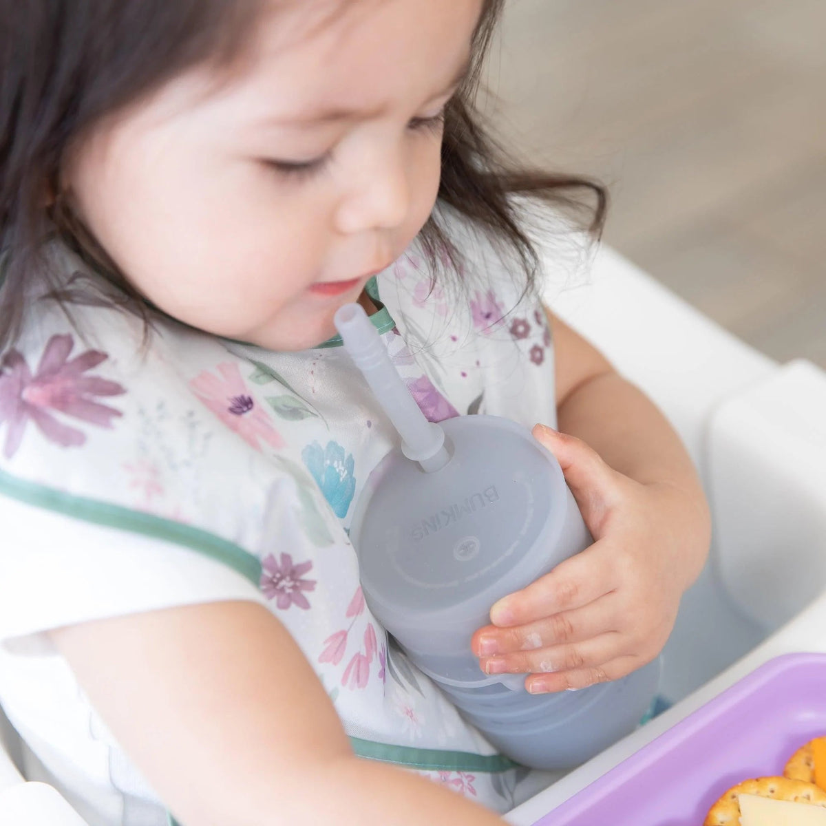 Silicone Cup with Straw + Leak-resistant Lid For Toddlers | Bumkins