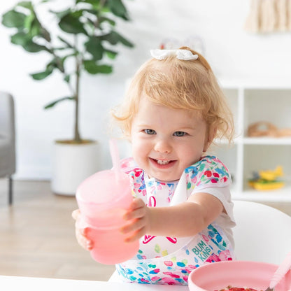 Silicone Toddler Training Cup w/ Straw + Leak-Resistant Lid | Bumkins