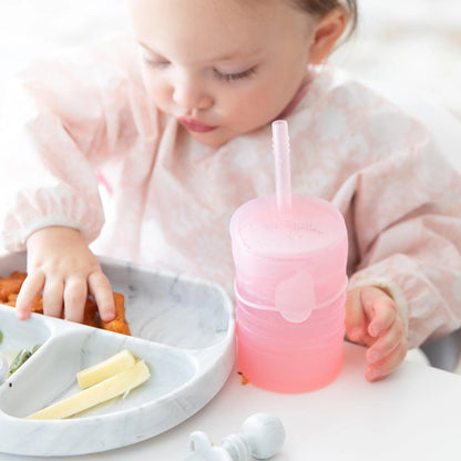Silicone Toddler Training Cup w/ Straw + Leak-Resistant Lid | Bumkins