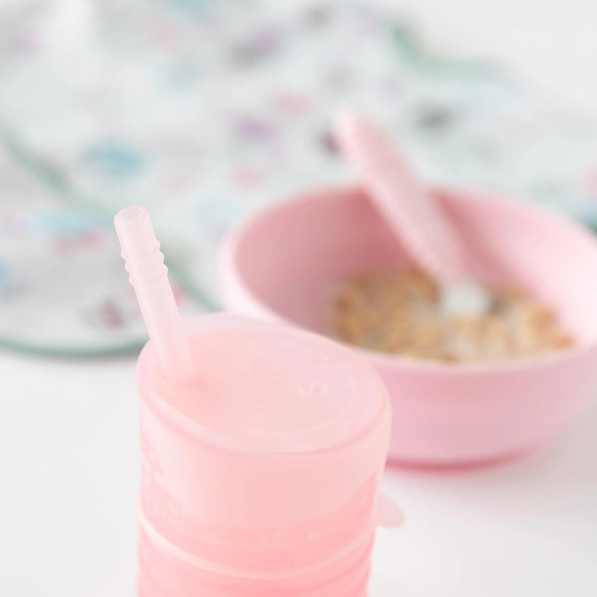 Silicone Toddler Training Cup w/ Straw + Leak-Resistant Lid | Bumkins