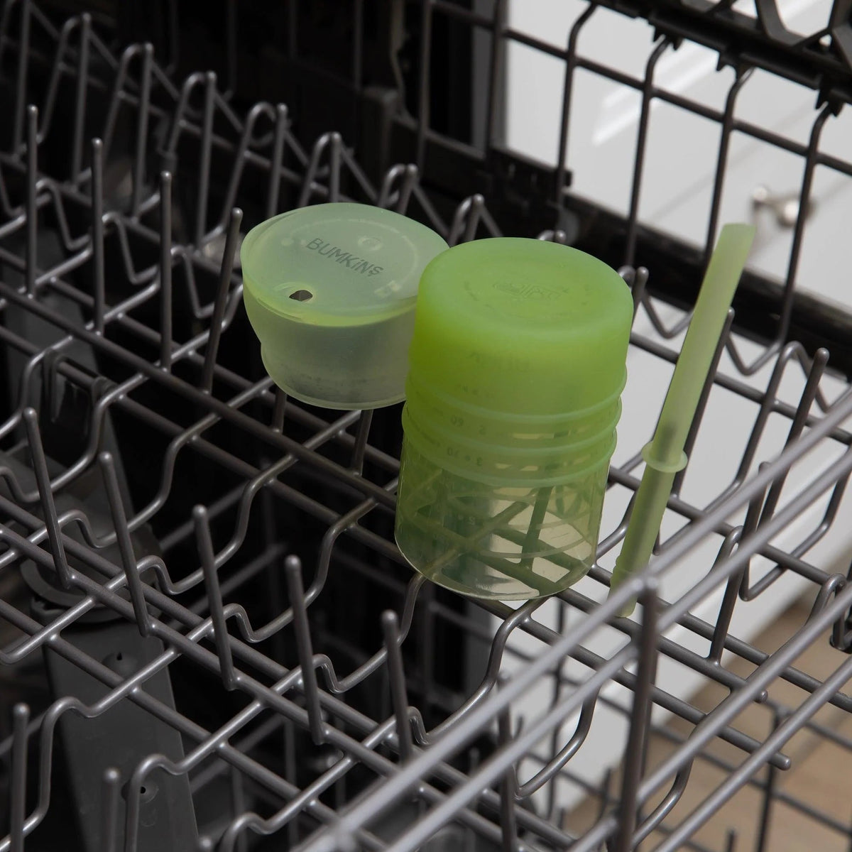 3-in-1 Silicone Toddler Sippy Cup w/ Straw & Lid in Sage | Bumkins