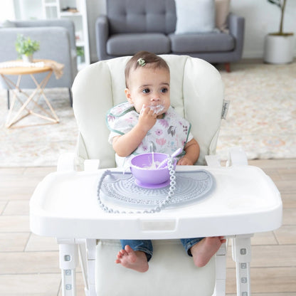 Sensory Silicone Placemat for Toddlers + Babies in Gray | Bumkins