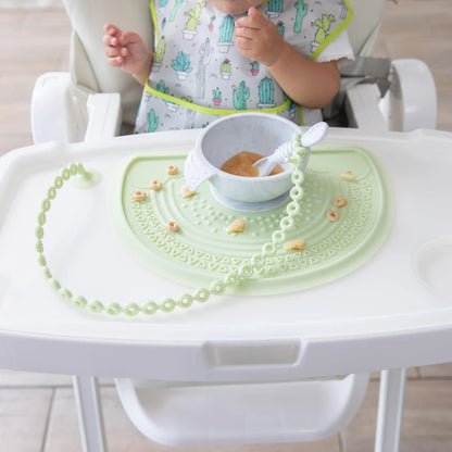 Sage Sensory Silicone Placemat with Fun Textured Design | Bumkins