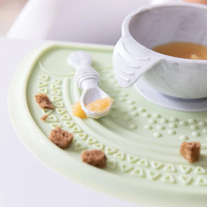 Sage Sensory Silicone Placemat with Fun Textured Design | Bumkins