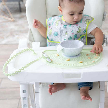 Sage Sensory Silicone Placemat with Fun Textured Design | Bumkins