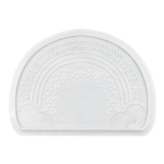 Non-Slip Food Grade Sensory Silicone Placemat in Marble | Bumkins