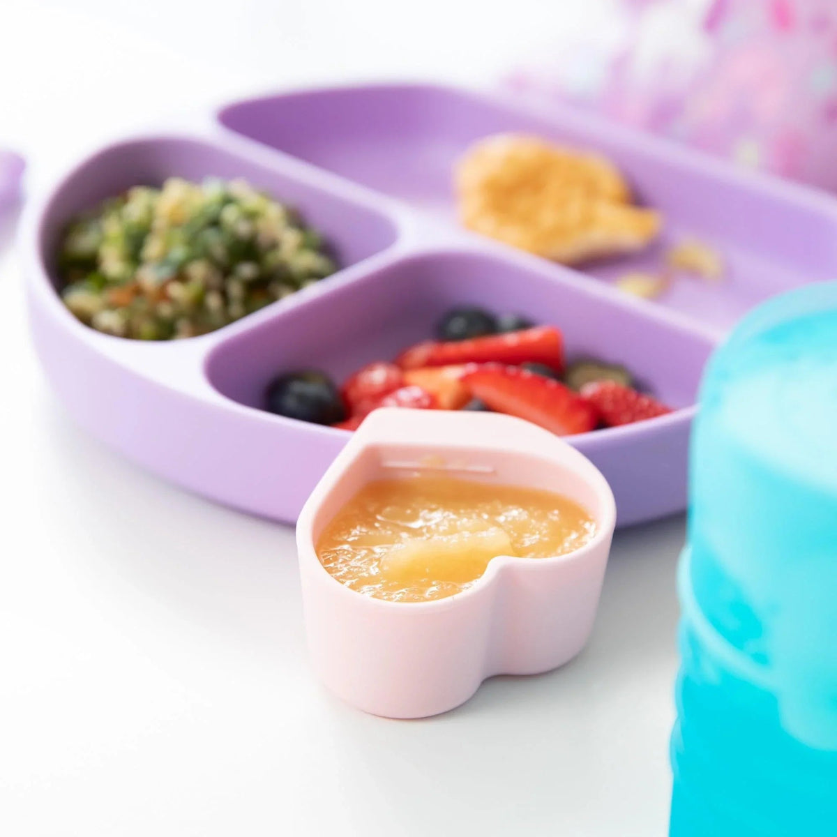 3 Pk Attachable Silicone Condiments Cups For Dipping Sauces | Bumkins