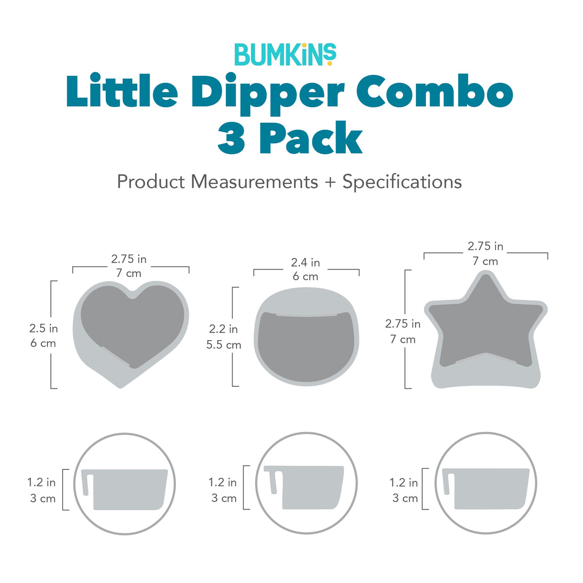 Fun Silicone Dipping Sauce Cups That Clip to Plates + Dishes | Bumkins