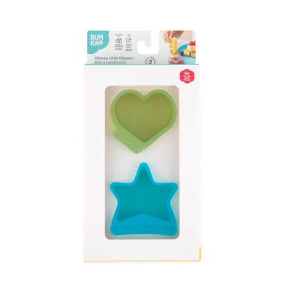 Silicone Little Dipper Cups for Sauces and Purees - Aqua Jelly | Bumkins