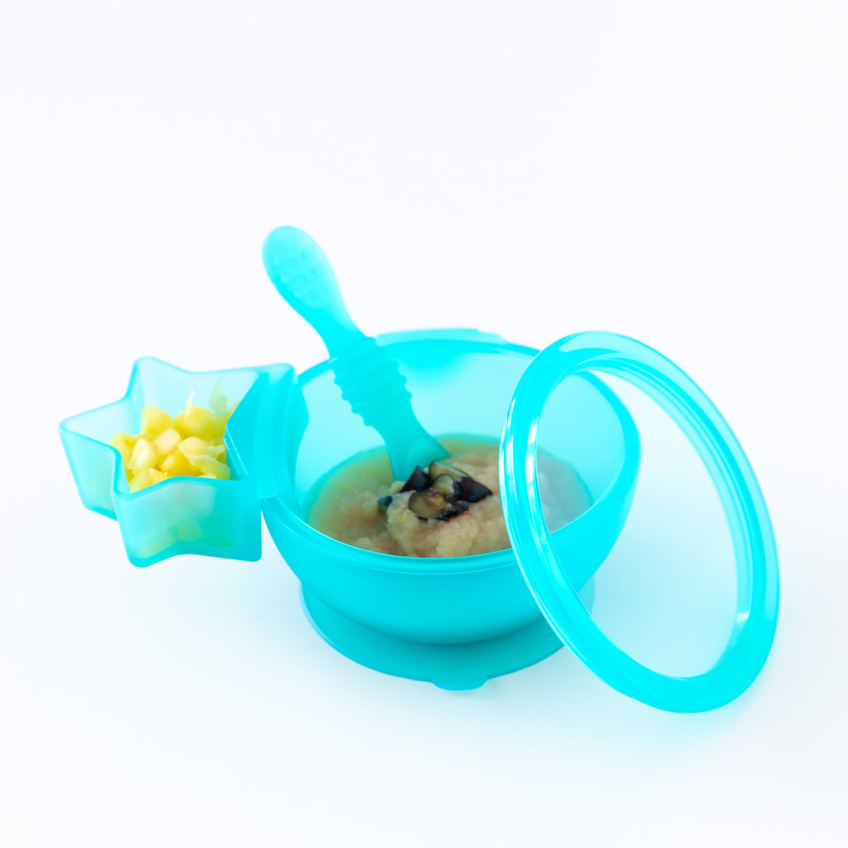 Silicone Little Dipper Cups for Sauces and Purees - Aqua Jelly | Bumkins