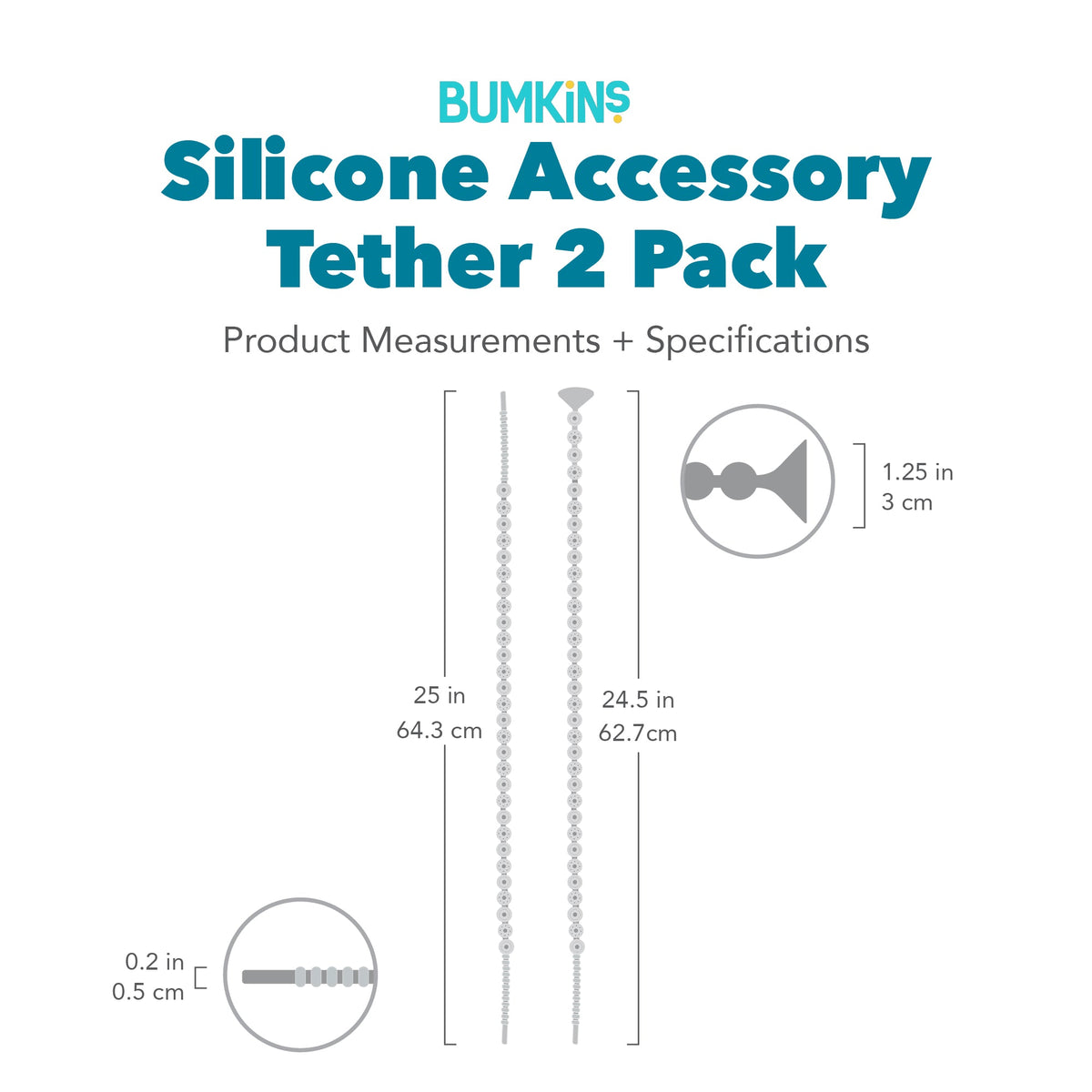 Silicone Tethers For Highchairs Toys, Cups, Utensils + More! | Bumkins