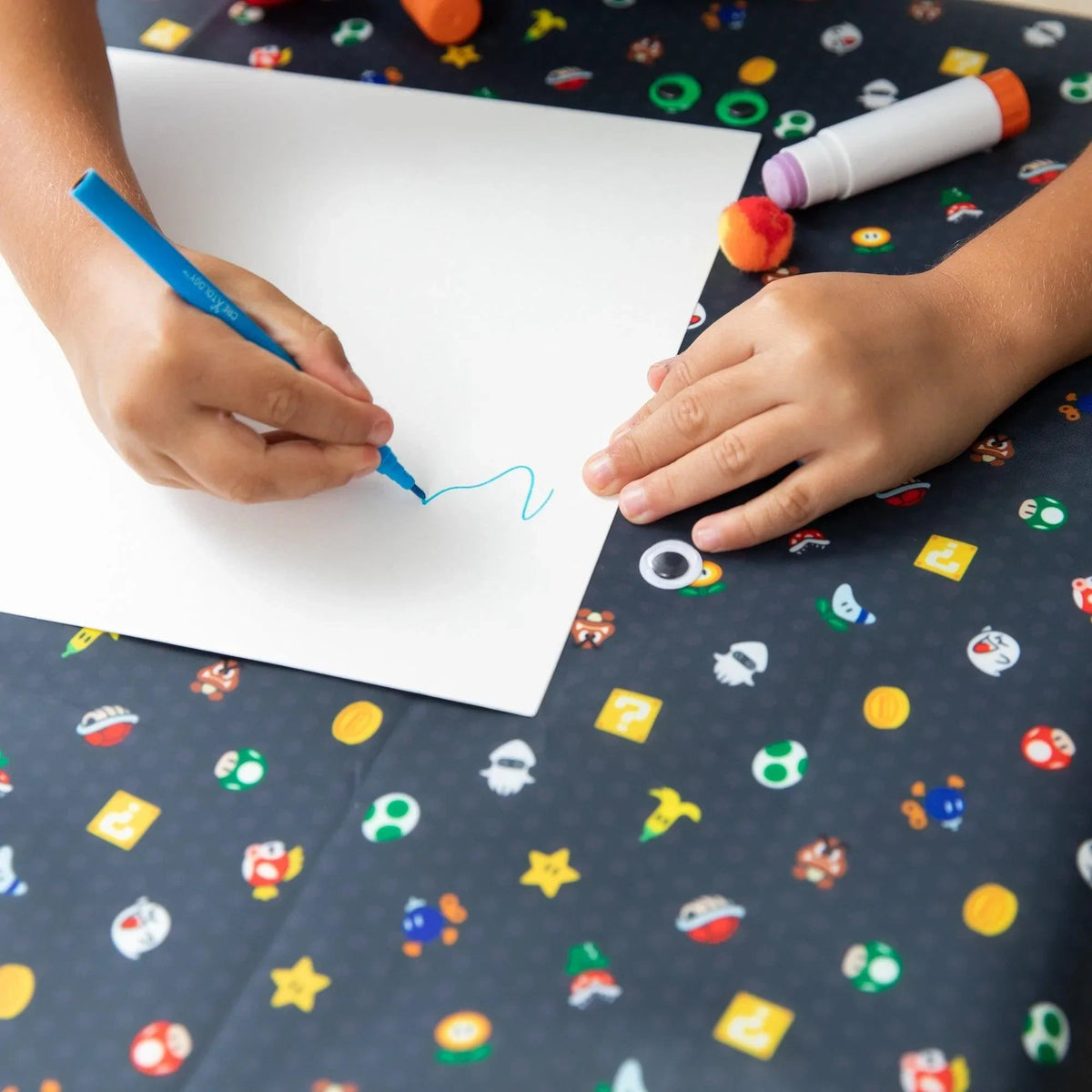 Super Mario Craft & High Chair Mat For Messy Meals & Fun | Bumkins
