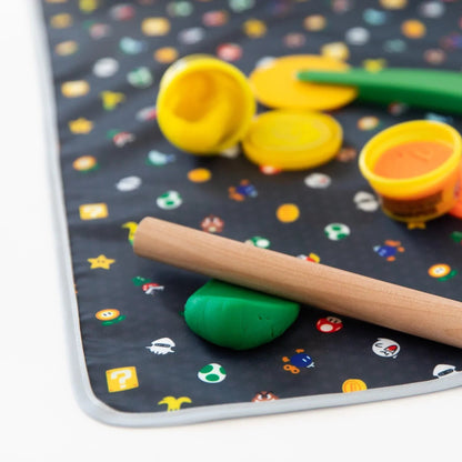 Super Mario Craft & High Chair Mat For Messy Meals & Fun | Bumkins
