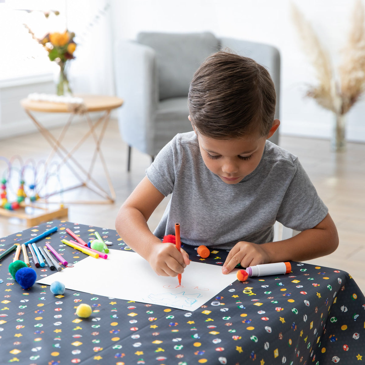 Super Mario Craft & High Chair Mat For Messy Meals & Fun | Bumkins