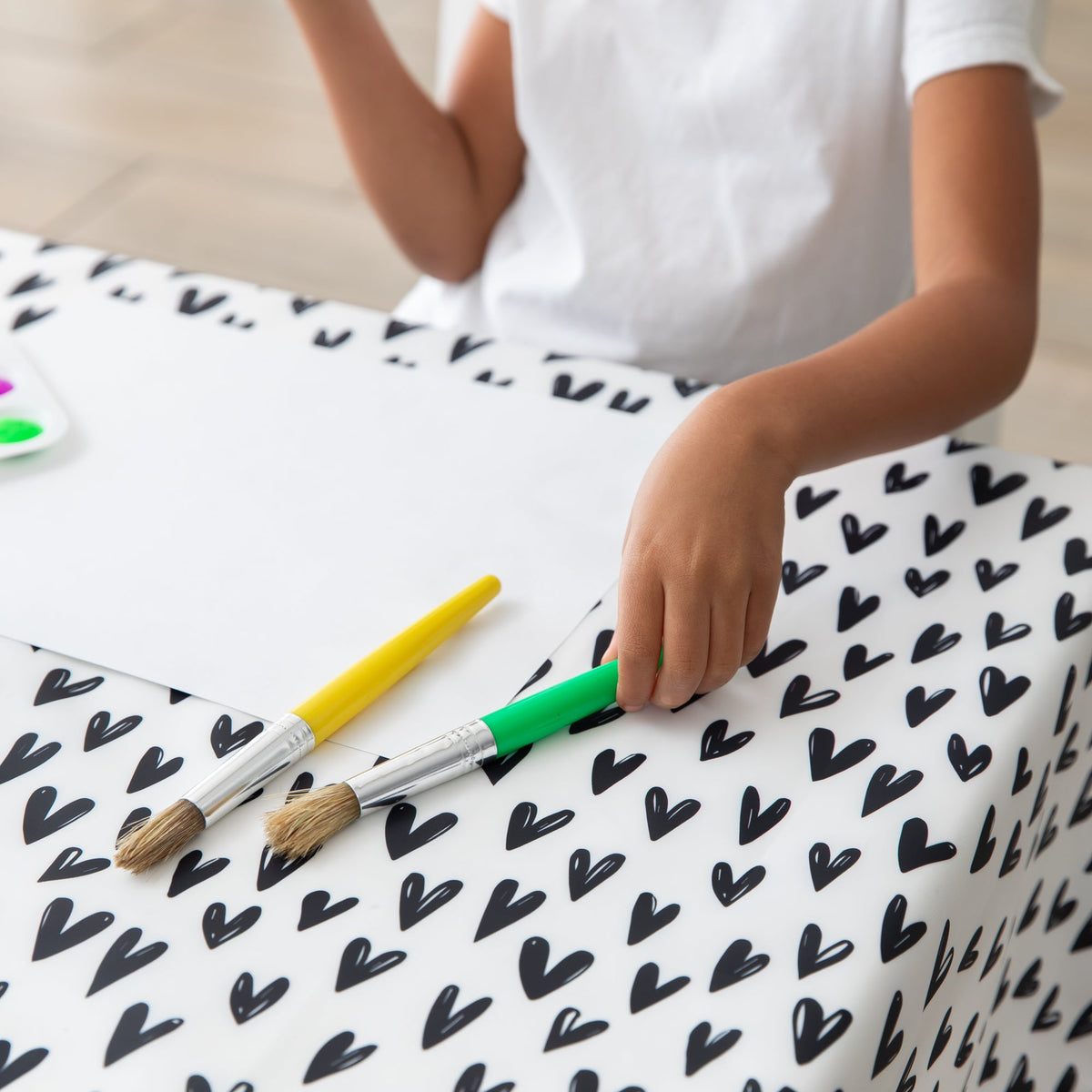 Heart Splat Mat For Tables + Under Highchairs | Bumkins
