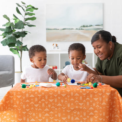 Grounded Boho Reusable Splat Mat for Tables + Under Highchairs | Bumkins
