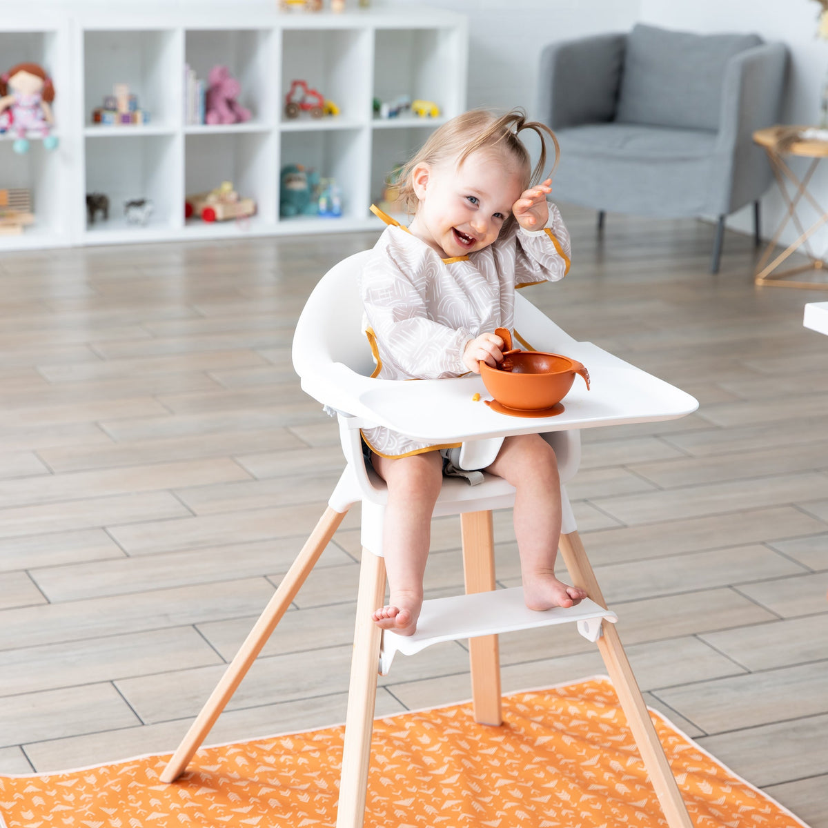 Grounded Boho Reusable Splat Mat for Tables + Under Highchairs | Bumkins