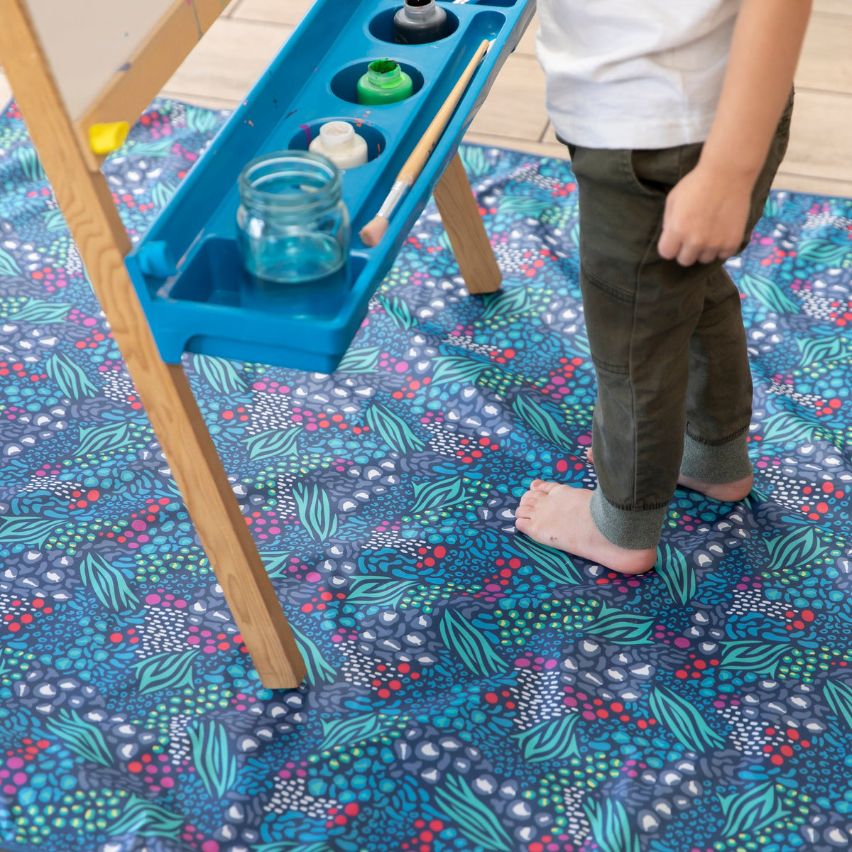 Animal Prints Waterproof Splat Mat, Reusable Tablecloth | Bumkins