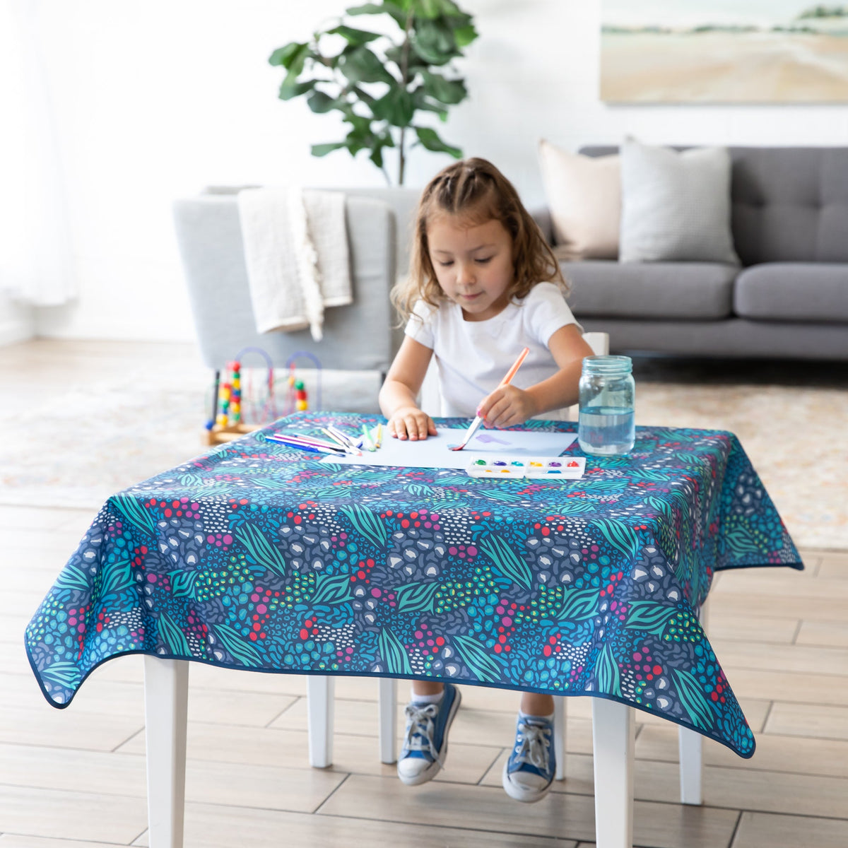 Animal Prints Waterproof Splat Mat, Reusable Tablecloth | Bumkins