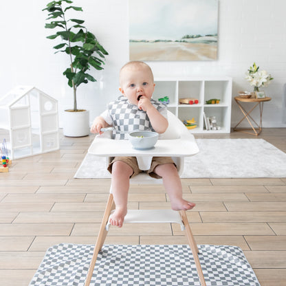 Splat Mat: Charcoal Check | Bumkins