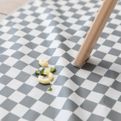Splat Mat: Charcoal Check | Bumkins