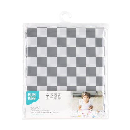 Splat Mat: Charcoal Check | Bumkins