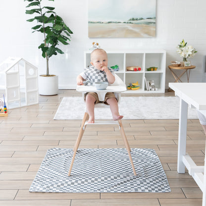 Splat Mat: Charcoal Check | Bumkins