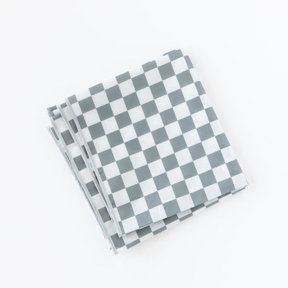 Splat Mat: Charcoal Check | Bumkins