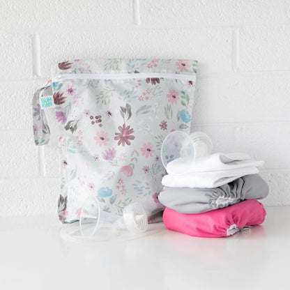 Floral Print Large Hanging Wet Bag For @ Home or On-The-Go | Bumkins