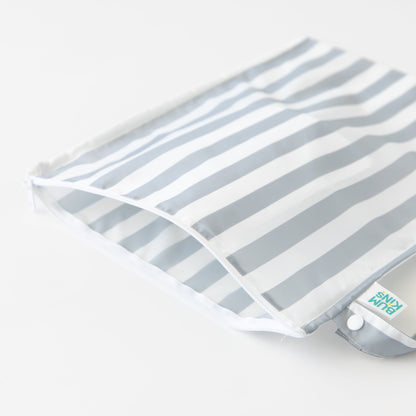 Wet Bag Plus 2 Pack: Green + Gray Stripe | Bumkins