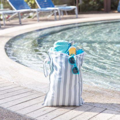 Wet Bag Plus 2 Pack: Green + Gray Stripe | Bumkins