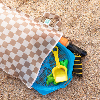 Wet Bag Plus 2 Pack: Mauve + Sand Check | Bumkins
