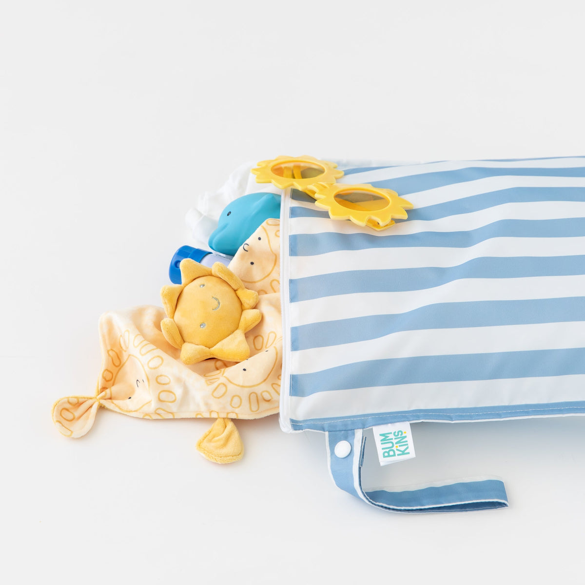 Wet Bag Plus 2 Pack: Blue + Yellow Stripe | Bumkins