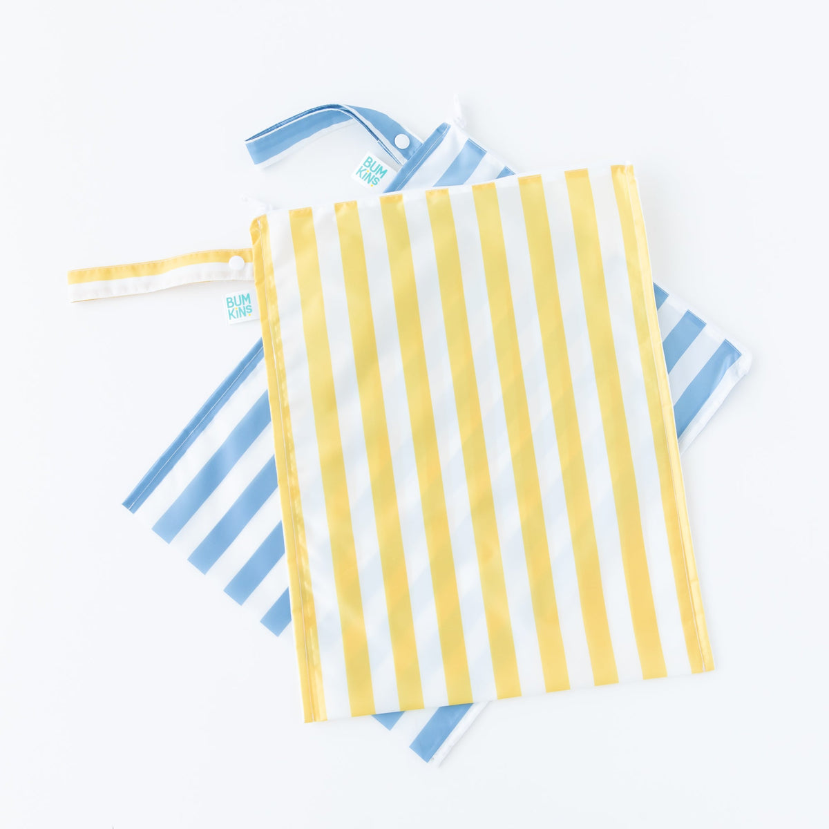 Wet Bag Plus 2 Pack: Blue + Yellow Stripe | Bumkins