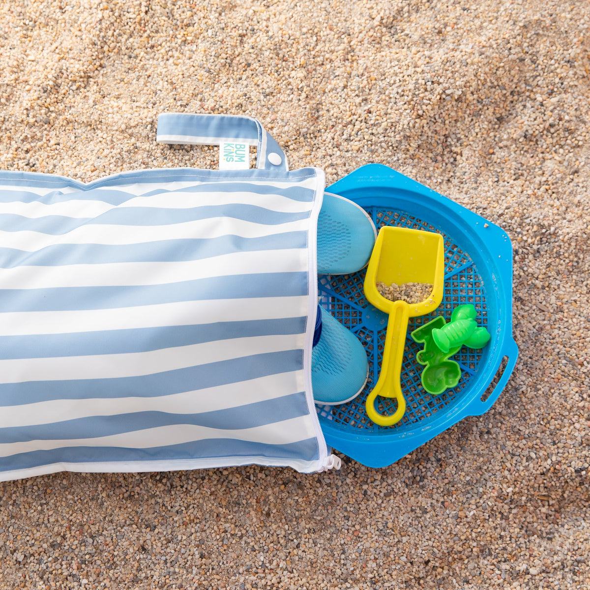 Wet Bag Plus 2 Pack: Blue + Yellow Stripe | Bumkins